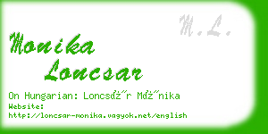monika loncsar business card